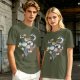 Olive T-Shirt With Studio Ghibli Character Balloon Print