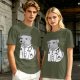 Olive T-shirt with Trust Me Doctor Dog Graphic Print