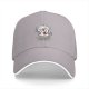 Black Baseball Cap With Cute Smiling White Cat Graphic