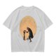 Olive T-Shirt With Moonlit Cowboy Silhouette Graphic