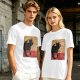Olive t-shirt with vintage black dragon print design