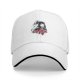 Black baseball cap with Spirited Away Haku and Chihiro anime floral print