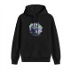 Black Hoodie With Mystical Bat And Moon Night Sky Artwork