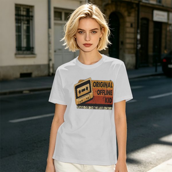 Original Offline Kid Cassette Retro Graphic T-Shirt