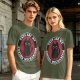 Olive t-shirt with 'Cats Are My Coping Mechanism' and black cat graphic