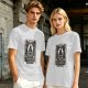 Olive T-Shirt with Urianger Tarot Card Style Graphic Print