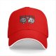 Black Baseball Cap With Rock And Roll Cartoon Graphic Design