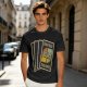 Olive T-Shirt with Retro Uno Wild Draw Four Card Graphic