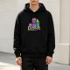 Black graphic hoodie with ElisaSue neon art print