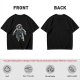 Olive T-Shirt with Floating Astronaut Graphic Print