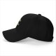 Black baseball cap with cartoon fitness avocado illustrations