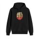 Black Hoodie With Ramen Bowl And 'I'm Stuck' Graphic Print