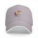 Black Baseball Cap With Relaxed Ginger Cat In Beach Chair Print