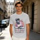 Olive t-shirt with cute grim reaper riding unicorn and death metal graphic