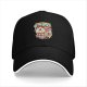 Black baseball cap with spooky drink graphic and Japanese text