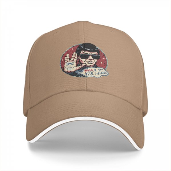 Black baseball cap with Spock graphic and 'Spock to the Wind' print