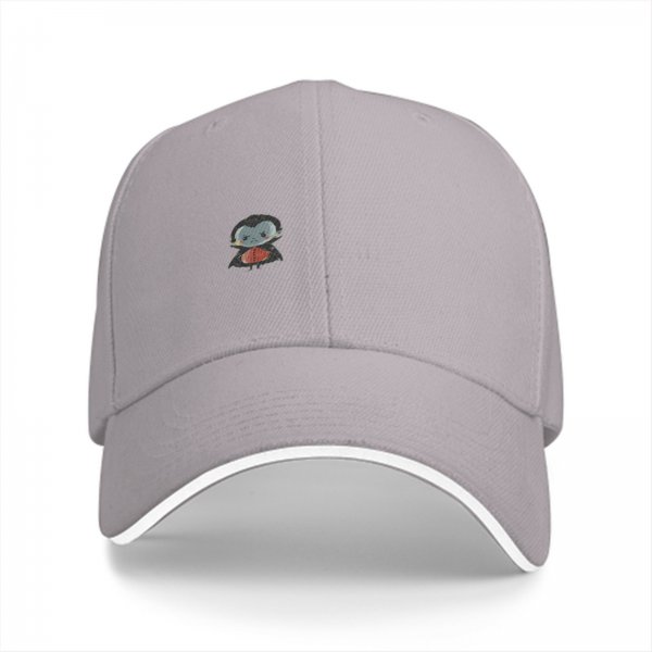 Black baseball cap with cute vampire bat graphic