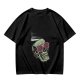 Olive T-Shirt With Party Skull Wearing Pink Shutter Shades