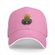 Black baseball cap with Rise Darkness block figure graphic