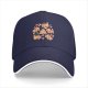 Black Baseball Cap With Christmas Gingerbread Cat Print