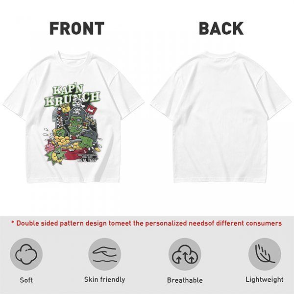 Kap'n Krunch Zombie Pirate Graphic Olive T-Shirt
