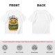 Olive T-Shirt with Smiling Grilled Burger Graphic