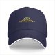 Black Baseball Cap With Golden Emblem Print