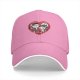 Black baseball cap with Frankenstein and bride heart graphic
