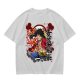 One Piece Monkey D. Luffy Graphic Print Olive T-Shirt