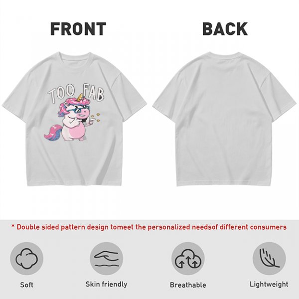 Olive T-Shirt with Too Fab Cool Unicorn Graphic Print
