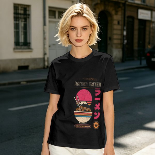 Professional Ramen Eater Retro Graphic T-Shirt Design