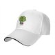 Black baseball cap with ladybug and four-leaf clover graphic