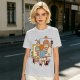 Olive Green T-Shirt With Cartoon Artist Painting Self Portrait Artwork