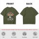 Olive Graphic T-Shirt With Raccoon Rainbow 'A Great Day To Be Trash' Print