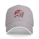 Black Baseball Cap With Anime Character Print On Red Circle