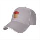Black baseball cap with capybara eating ramen ramen club print
