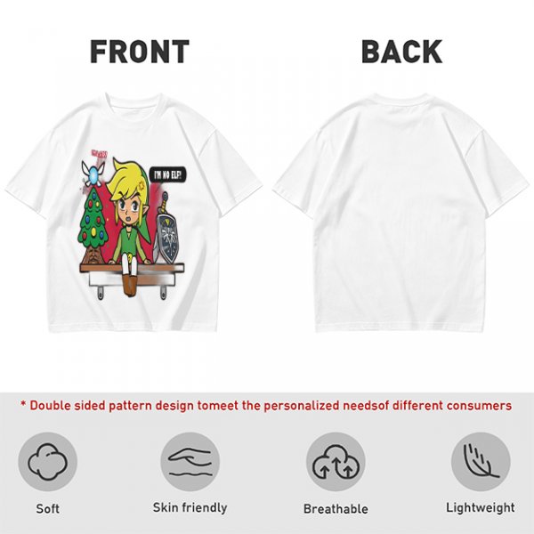 Zelda Christmas I'm No Elf Funny Graphic T-Shirt Design