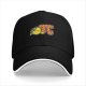 Black Baseball Cap With Pi Pie Lemon Graphic Design