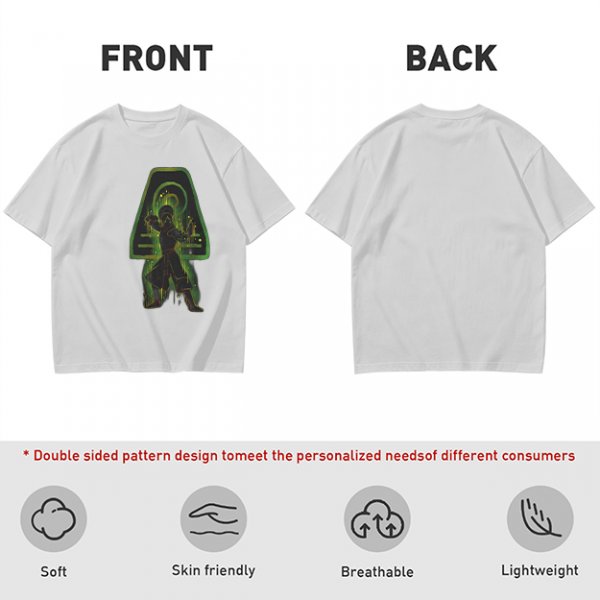 Olive T-shirt with Earth Bender Silhouette Graphic