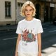 Olive T-shirt with Chibi Wounded Fantasy Creature Graphic