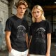 Olive t-shirt with black cat 'In My Defense I Was Under Catnip' print