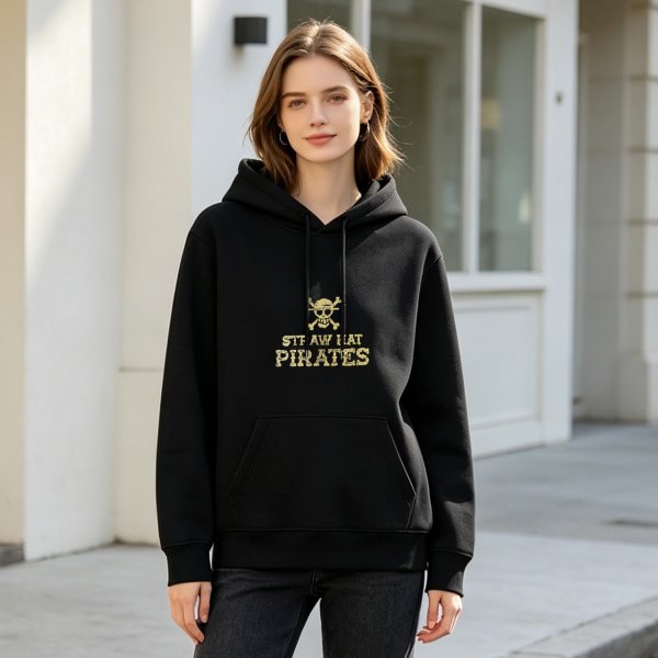 Straw Hat Pirates Skull Logo Black Hoodie