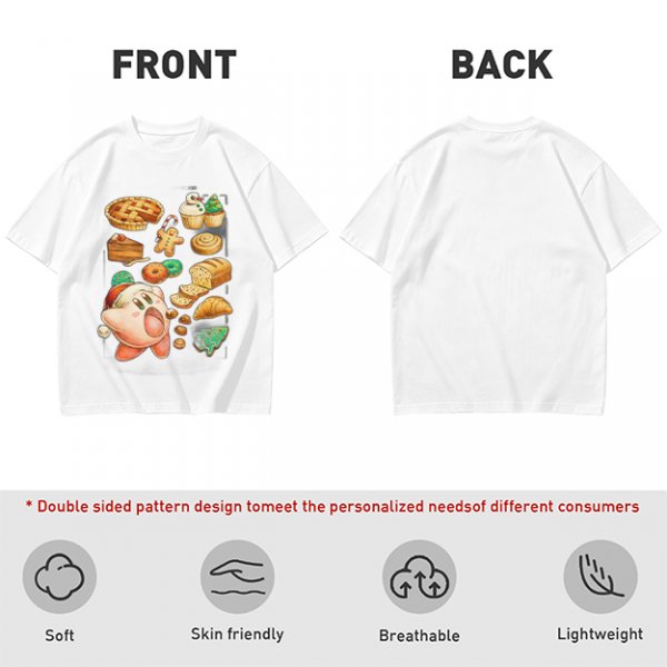 Kirby Christmas Pastry Graphic Tee For Holiday Food Lovers