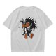 Olive t-shirt with retro coffee pot cartoon and Good Morning text