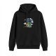 Black hoodie with How to Train Your Dragon Hiccup and Toothless graphic