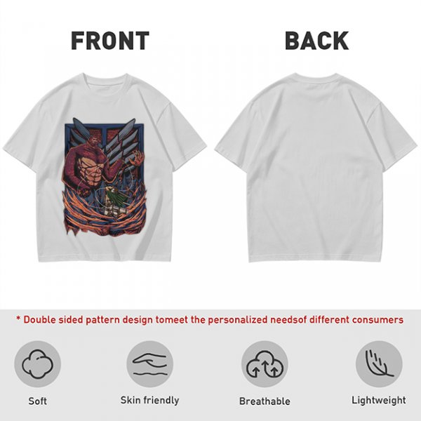 Attack on Titan Beast Titan vs Scout Levi Graphic T-Shirt