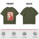 Olive T-shirt with Hell's Gym Devil Lifting Dumbbell Graphic