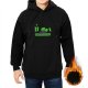 Black hoodie with retro green pixel art graphic design