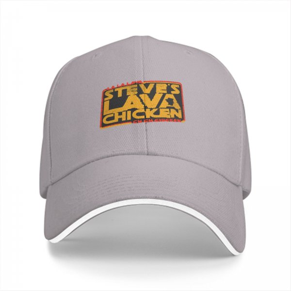 Steve's Lava Chicken Graphic Black Baseball Cap