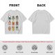 Olive T-Shirt With Cute Animal Teacup Character Print